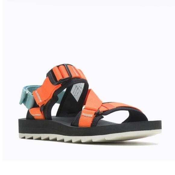 Merrell Alpine Strap Sport Hiking Sandals Exuberance Orange Multicolor Men Sz 8 - Picture 1 of 12